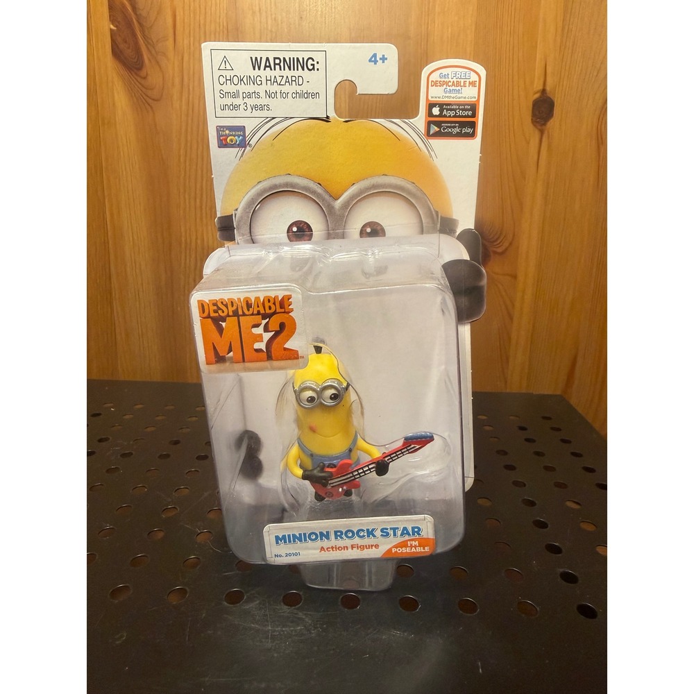 Despicable Me 2 Minion Rock Star Action Figure Thinkway Toys 20101 Stuart Guitar